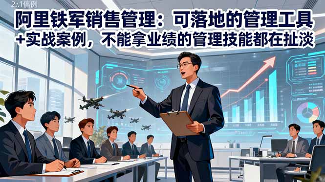 阿里铁军销售管理：可落地的管理工具+实战案例，不能拿业绩的管理都在扯淡-晶创聚力