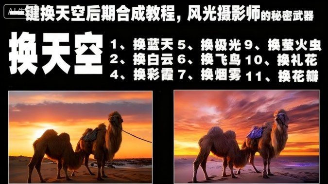 一键换天空后期合成教程，风光摄影师的秘密武器-晶创聚力