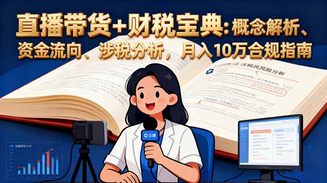 直播带货+财税宝典：概念解析、资金流向、涉税分析，月入10万合规指南-晶创聚力