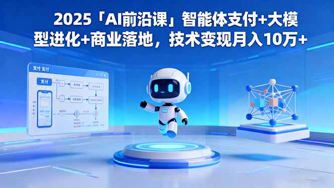 2025「AI前沿课」智能体支付+大模型进化+商业落地，技术变现月入10万+-晶创聚力