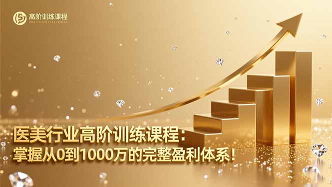 医美行业高阶训练课程：掌握从0到1000万的完整盈利体系！-晶创聚力